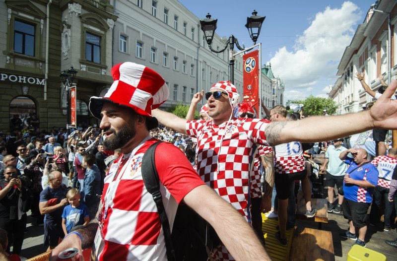 Navijači u gradu prije utakmice Hrvatska - Argentina