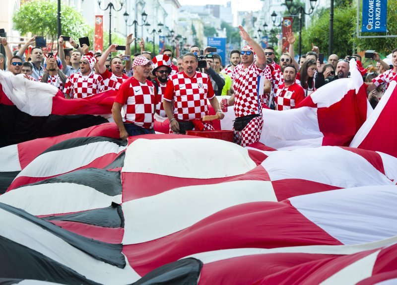 Navijači u gradu prije utakmice Hrvatska - Argentina