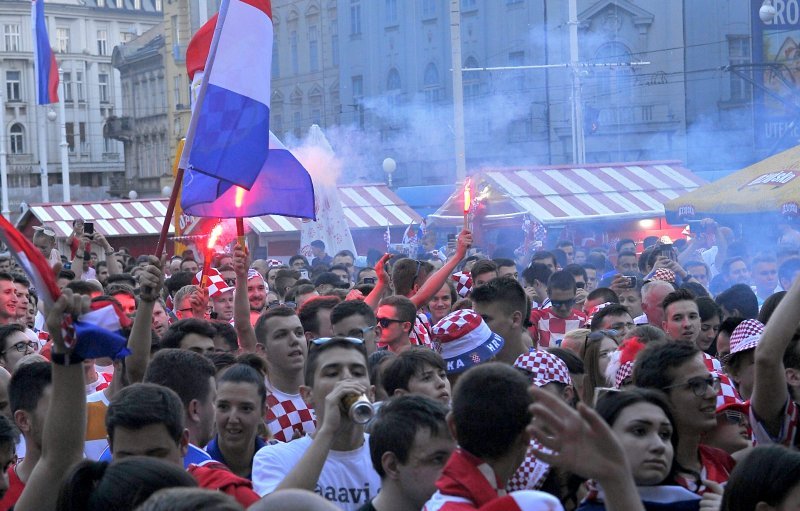 Navijačka atmosfera u Zagrebu