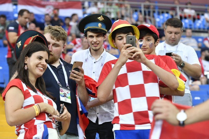 Hrvatski navijači na Areni Rostov