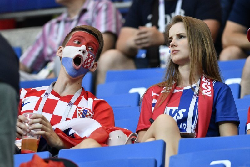 Hrvatski navijači na Areni Rostov