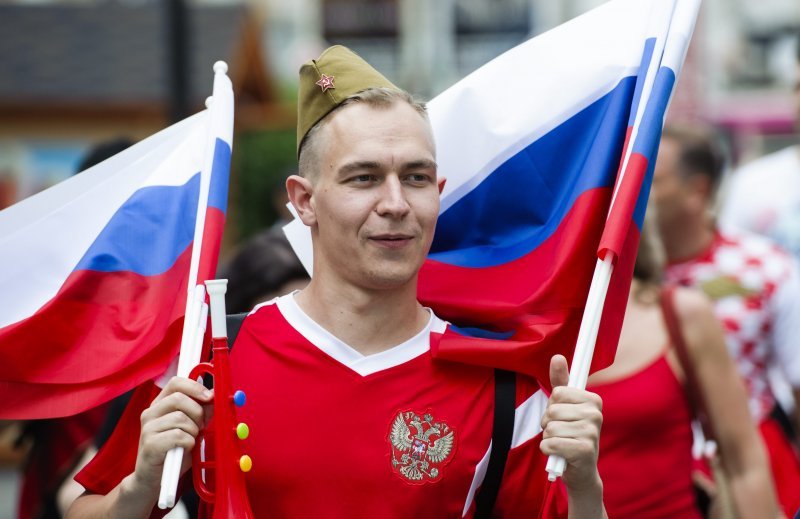 Navijači u Nižnji Novgorodu prije utakmice s Danskom