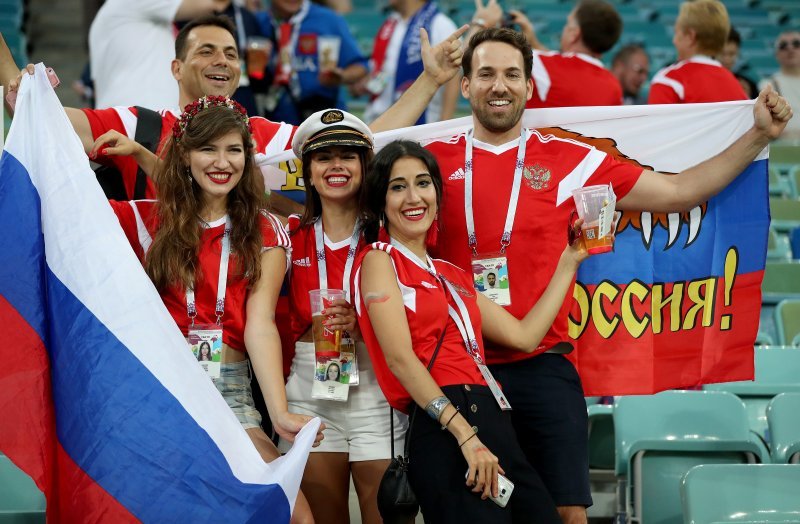 Navijači na stadionu u Sočiju