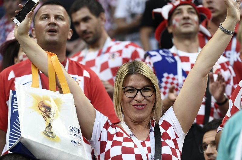 Hrvatski navijači na tribinama stadiona Lužnjiki