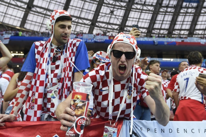 Hrvatski navijači na tribinama stadiona Lužnjiki