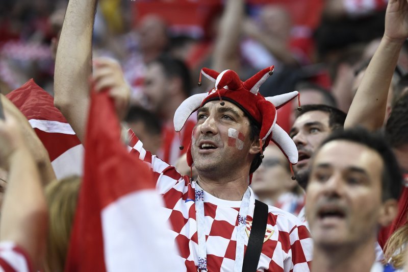 Hrvatski navijači na tribinama stadiona Lužnjiki