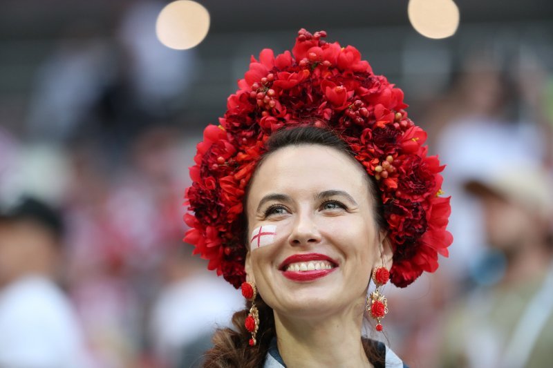 Navijači na stadionu Lužnjiki, Hrvatska - Engleska