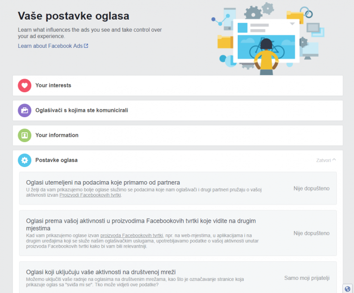 Uredite postavke oglasa