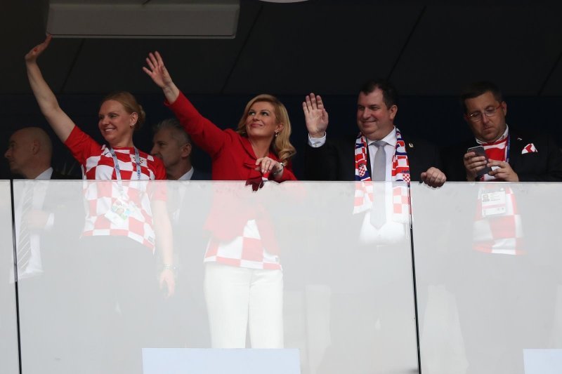 Kolinda Grabar Kitarović iz svečane lože pratila finalnu utakmicu