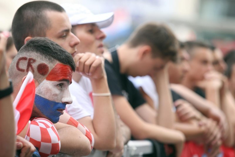 Zagreb: Tuga navijača na glavnom trgu