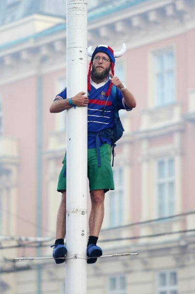 Francuski navijač na trgu bana Josipa Jelačića