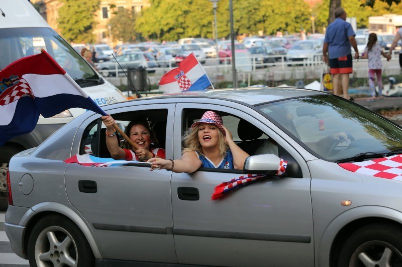 Slavlje Riječana nakon osvajanja drugog mjesta na Svjetskom nogometnom prvenstvu