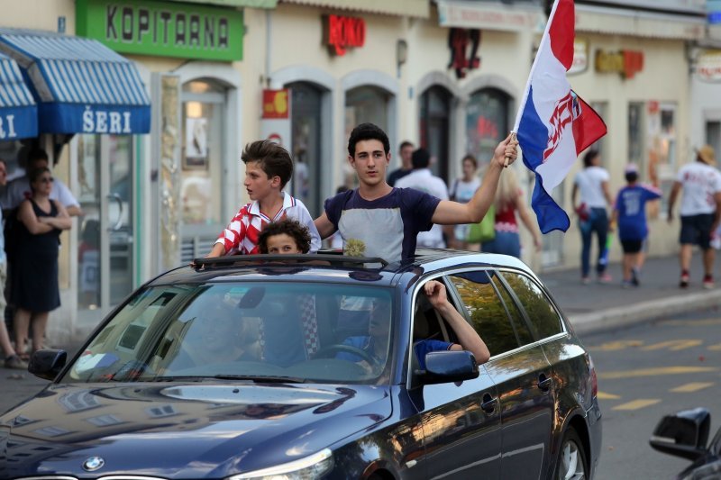 Slavlje Riječana nakon osvajanja drugog mjesta na Svjetskom nogometnom prvenstvu