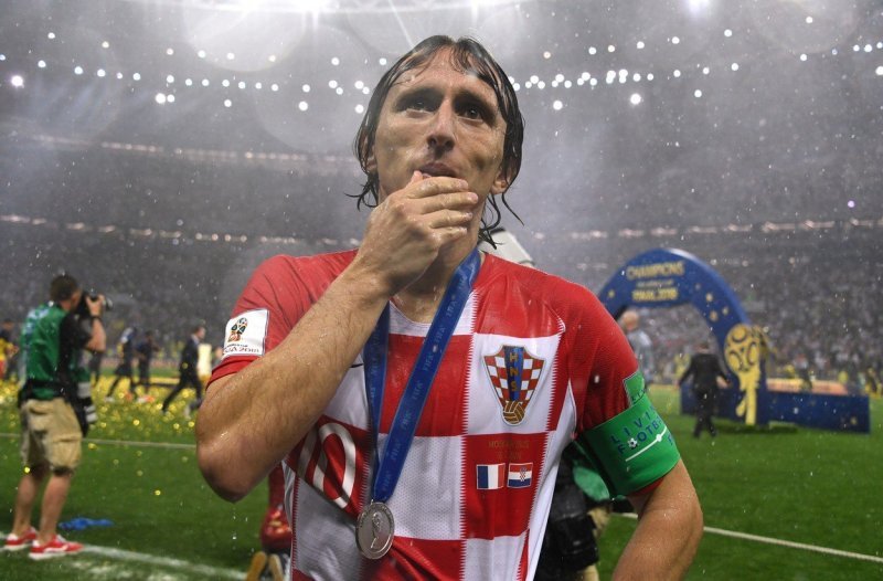 Luka Modrić nakon dodjele medalja