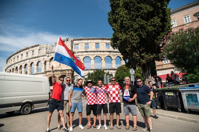 Arena u Puli tijekom finalne utakmice SP-a Hrvatska - Francuska