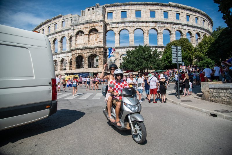 Arena u Puli tijekom finalne utakmice SP-a Hrvatska - Francuska