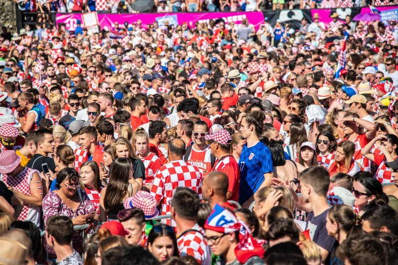 Arena u Puli tijekom finalne utakmice SP-a Hrvatska - Francuska