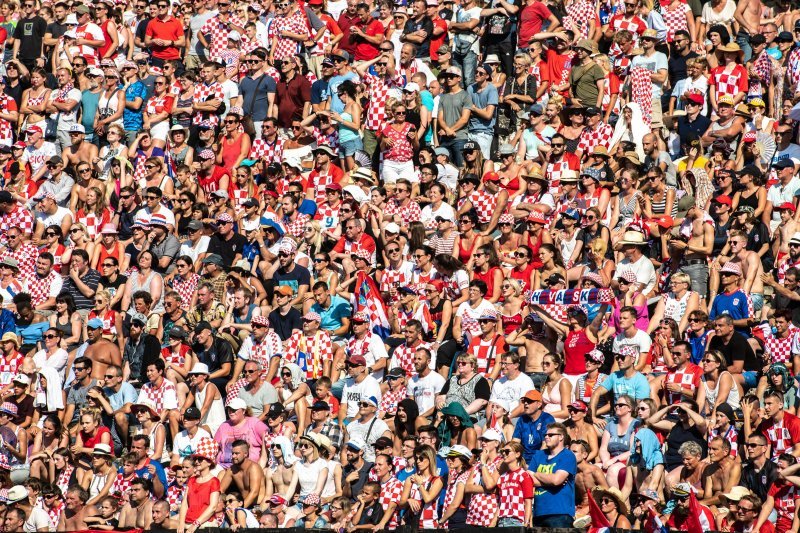 Arena u Puli tijekom finalne utakmice SP-a Hrvatska - Francuska