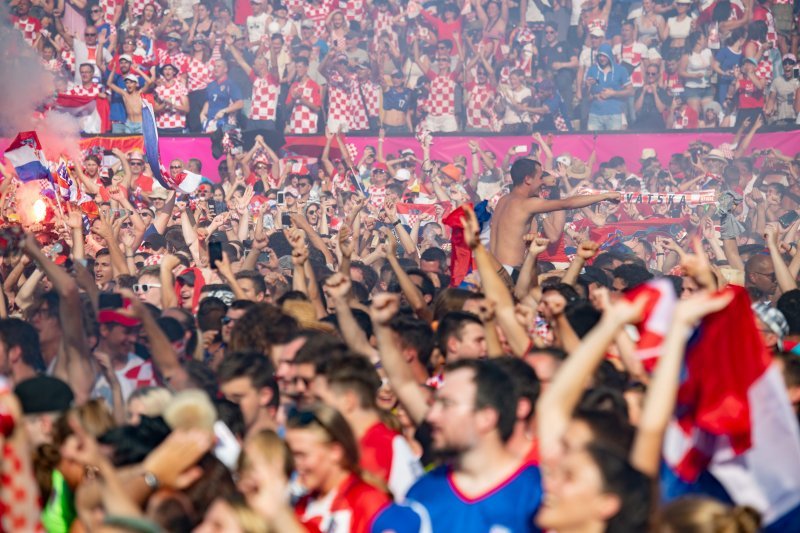 Arena u Puli tijekom finalne utakmice SP-a Hrvatska - Francuska