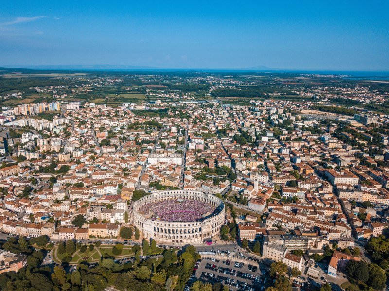 Arena u Puli tijekom finalne utakmice SP-a Hrvatska - Francuska