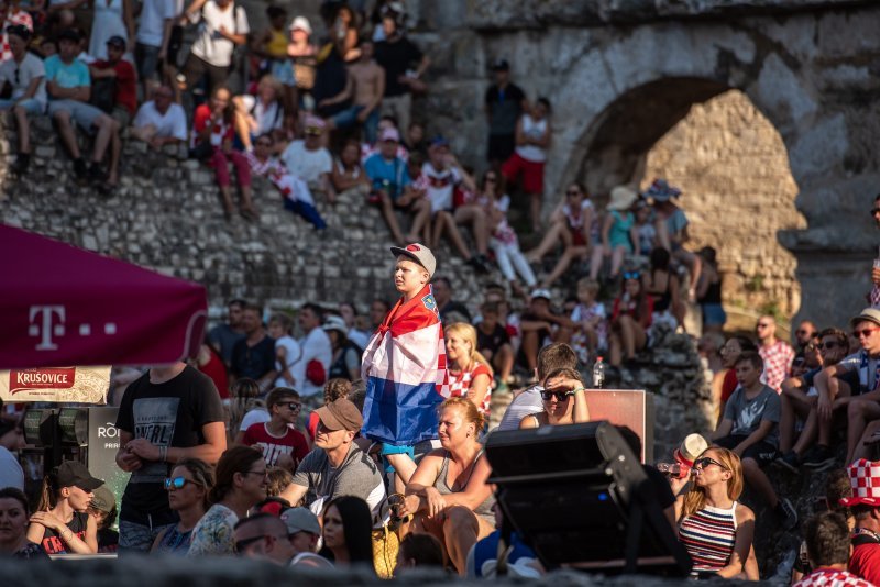 Arena u Puli tijekom finalne utakmice SP-a Hrvatska - Francuska