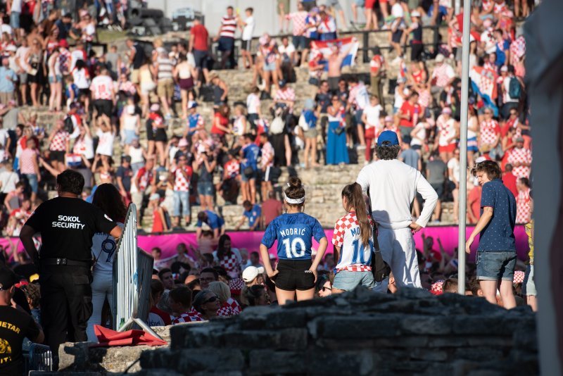 Arena u Puli tijekom finalne utakmice SP-a Hrvatska - Francuska