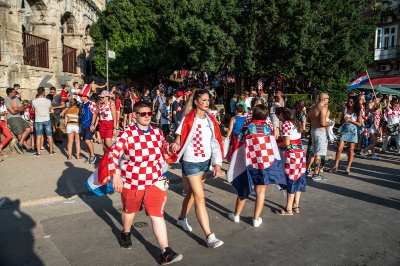 Arena u Puli tijekom finalne utakmice SP-a Hrvatska - Francuska