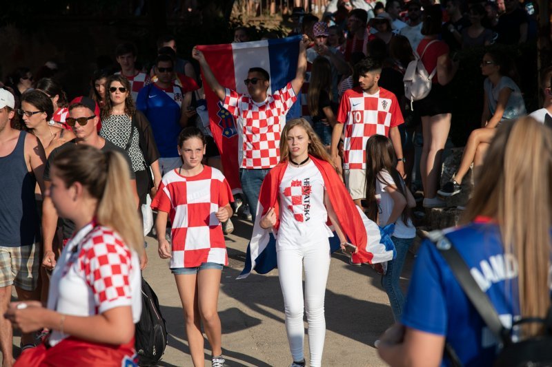 Arena u Puli tijekom finalne utakmice SP-a Hrvatska - Francuska