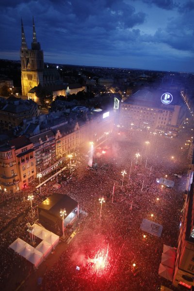 Vatreni na Trgu bana Jelačića