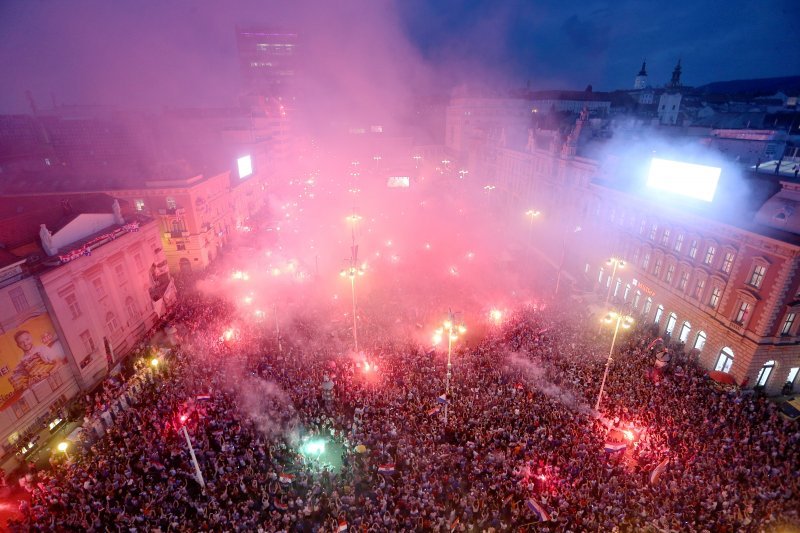 Vatreni na Trgu bana Jelačića