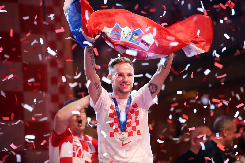 Ivan Rakitić na dočeku u Zagrebu