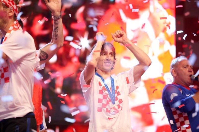 Luka Modrić na dočeku u Zagrebu