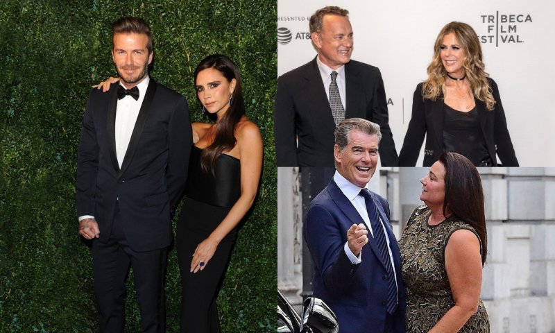 Victoria i David Beckham, Tom Hanks i Rita Wilson, Pierce Brosnan i Keely Shaye Smith