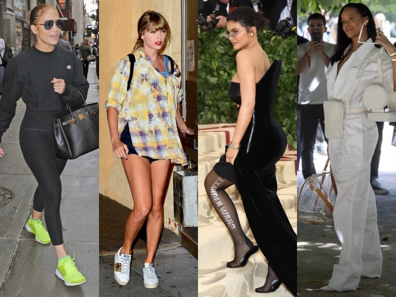 Jennifer Lopez, Taylor Swift, Kylie Jenner i Rihanna