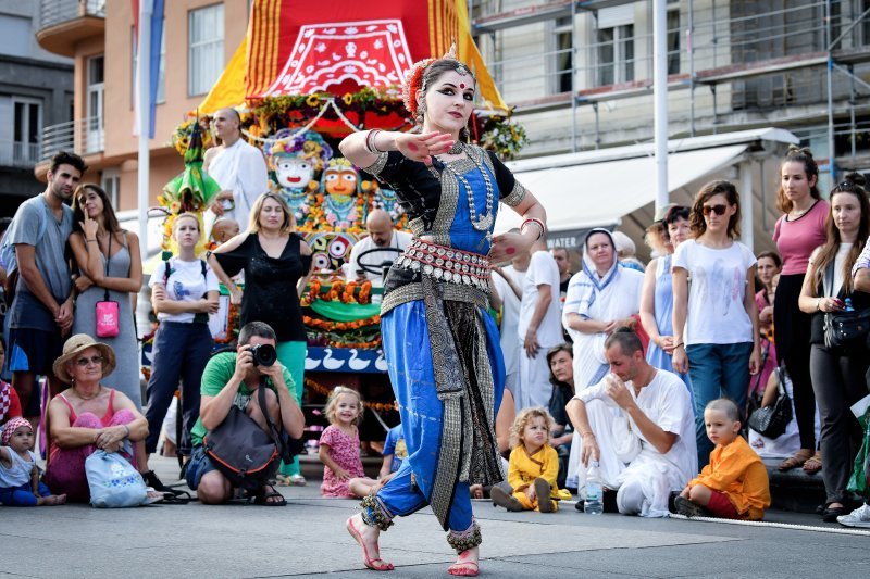 Indijski festival kočija ili Ratha-yatra na ulicama Zagreba