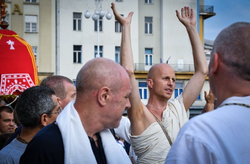 Indijski festival kočija ili Ratha-yatra na ulicama Zagreba