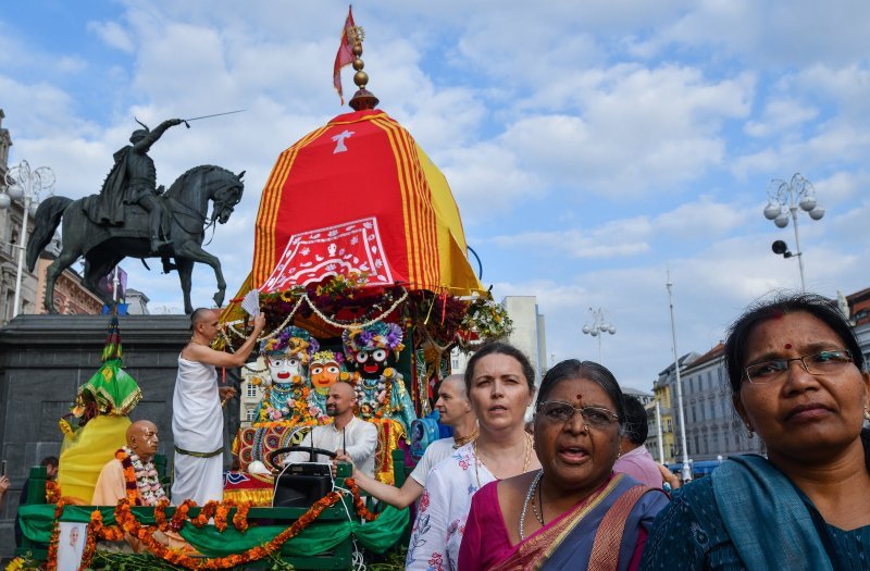 Indijski festival kočija ili Ratha-yatra na ulicama Zagreba