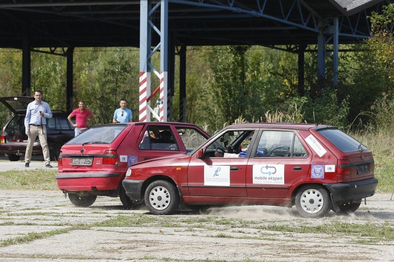 Crash test vozila u kampusu Borongaj