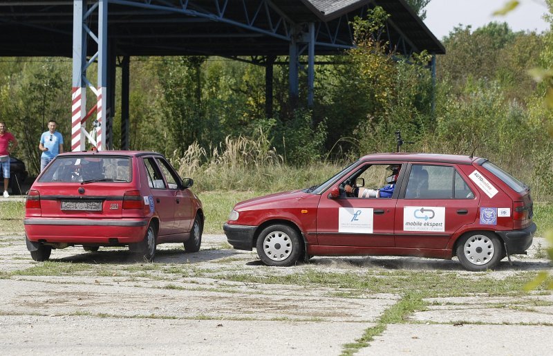 Crash test vozila u kampusu Borongaj