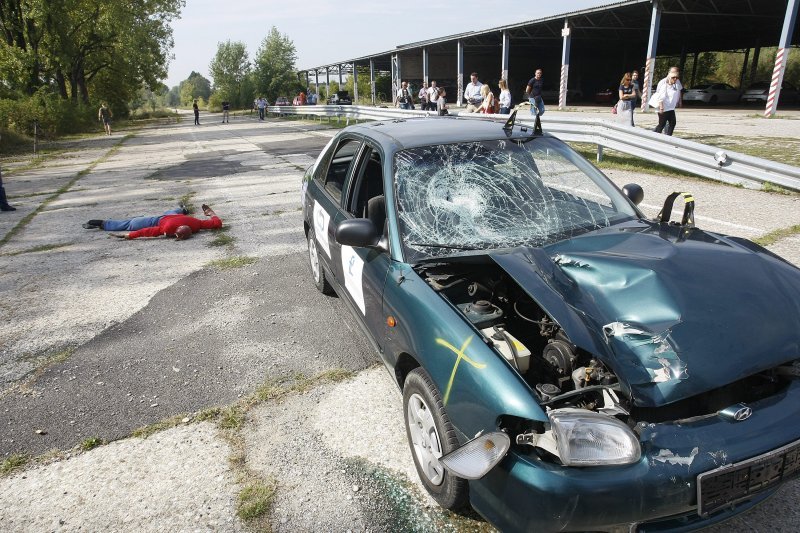 Crash test vozila u kampusu Borongaj