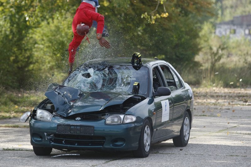 Crash test vozila u kampusu Borongaj