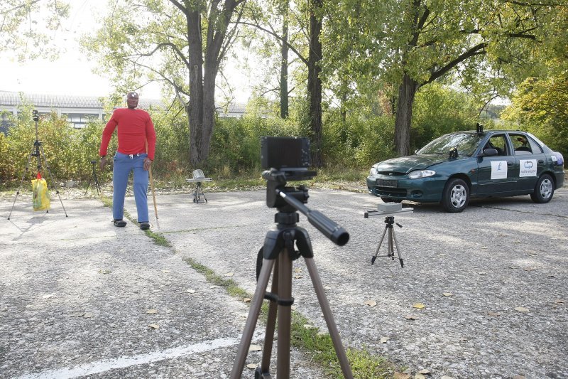 Crash test vozila u kampusu Borongaj