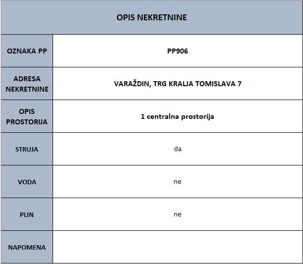 VARAŽDIN - Trg kralja Tomislava 7