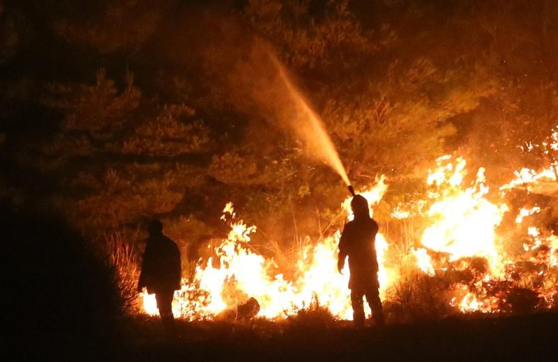 Veliki požar u srpnju 2017. u zaseoku Lugovići u Bilicama u blizini autoceste Zagreb - Split