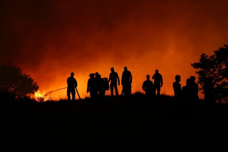Prizor s požarišta u Gornjoj Podstrani u rujnu 2017.