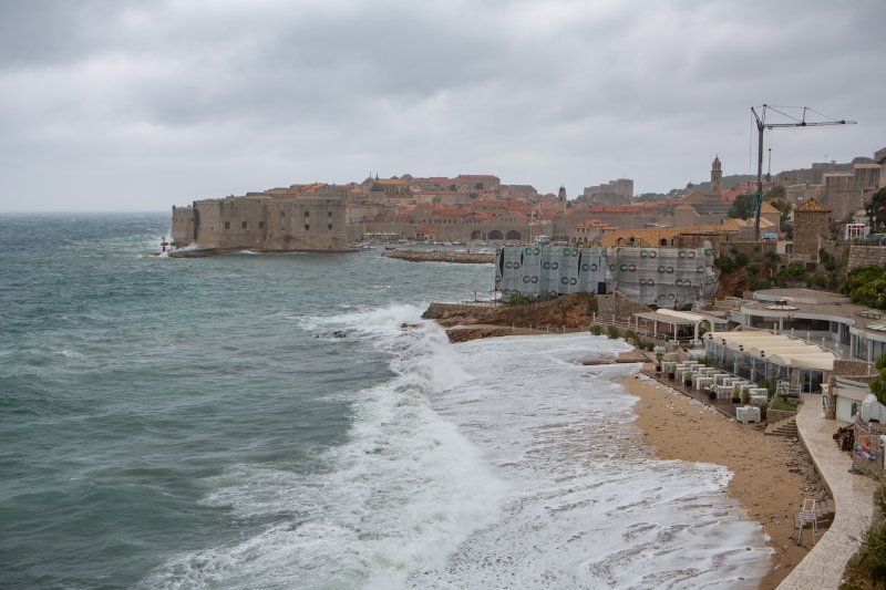Olujno jugo u Dubrovniku