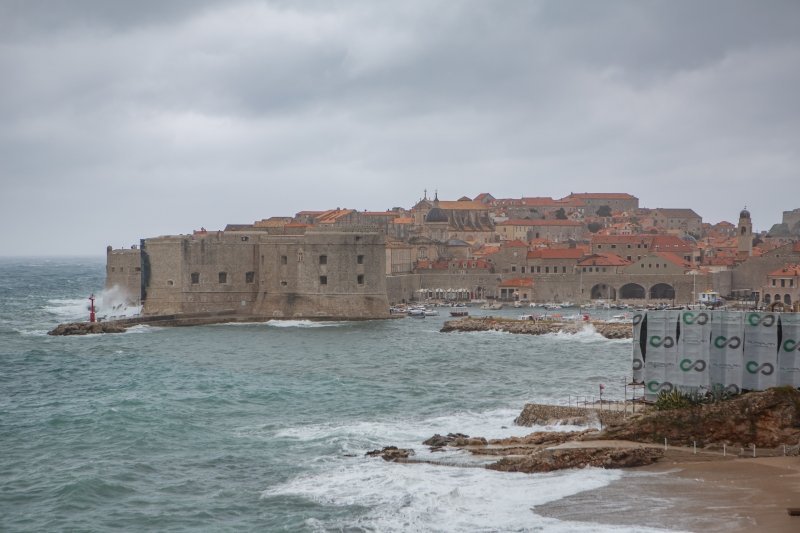 Olujno jugo u Dubrovniku