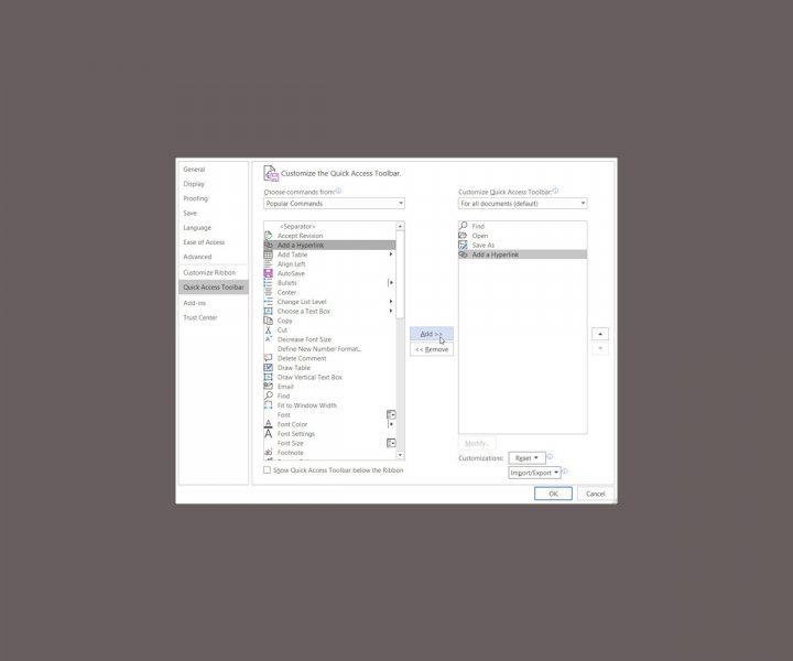 Kako promijeniti traku s alatima QuickAccess u Windowsima
