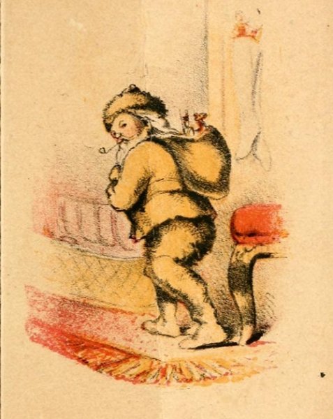 Ilustracija pjesme 'Posjet Svetog Nikole' Clementa Moorea (1864. godina)