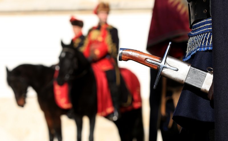 Novogodišnja smjena straže vojno povijesne postrojbe Počasne satnije Kravat pukovnije